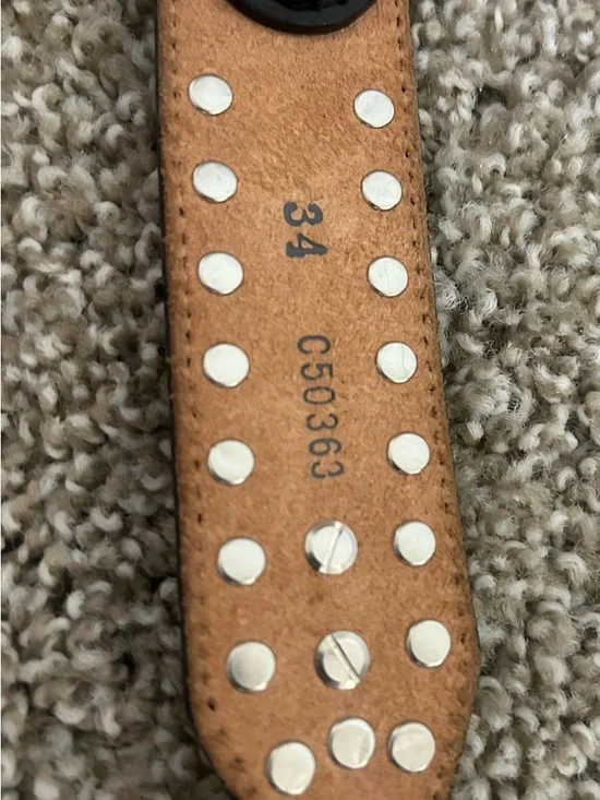 Tony Lama vintage Rhinestone Embellished leather belt - Picture 5 of 5